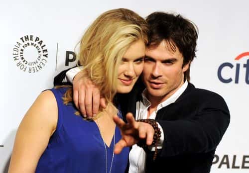 Actors Maggie Grace (L) and Ian Somerhalder arrive at The Paley Center Media's PaleyFest 2014 Honoring 