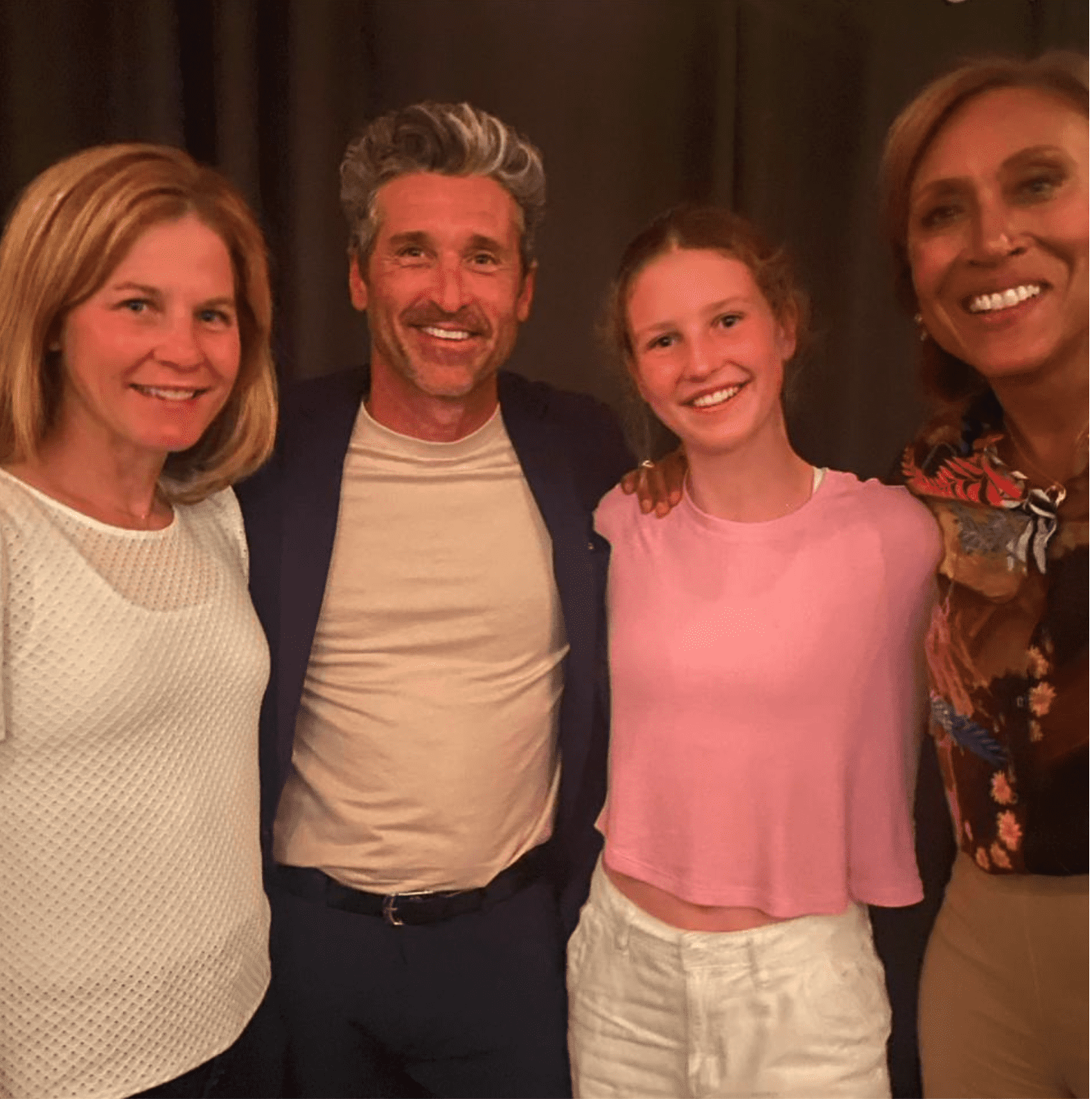 GMA's Robin Roberts with Patrick Dempsey and her goddaughter (@robonrobertsgma/Instagram)