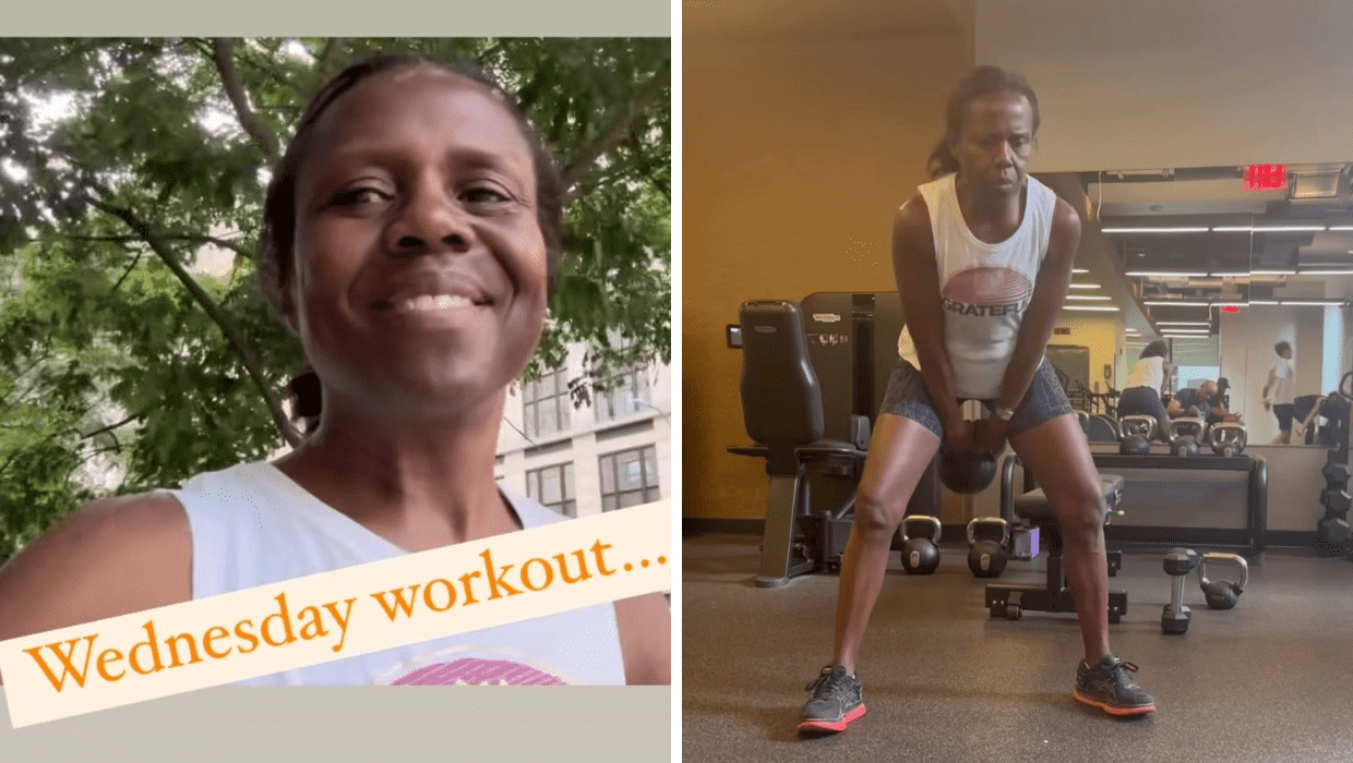 ABC News journalist Deborah Roberts shared her exercise regimen in Instagram stories (@debrobertsabc/Instagram)