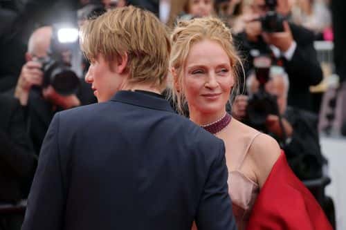 Levon Roan Thurman-Hawke and Uma Thurman attend the 