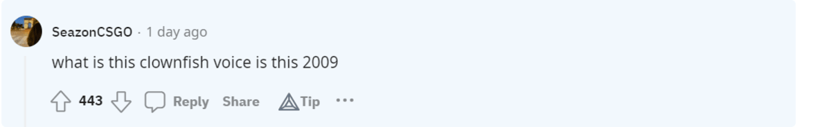 The screenshot of a comment by a Reddit user (Reddit)