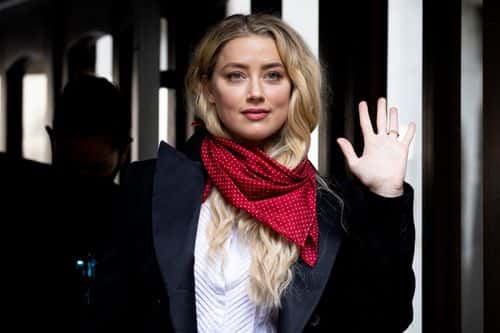 American Actress Amber Heard arrives at Royal Courts of Justice, Strand on July 14, 2020 in London, England. American actor Johnny Depp is taking News Group Newspapers, publishers of The Sun, to court over allegations that he was violent towards his ex-wife, Amber Heard, 34.