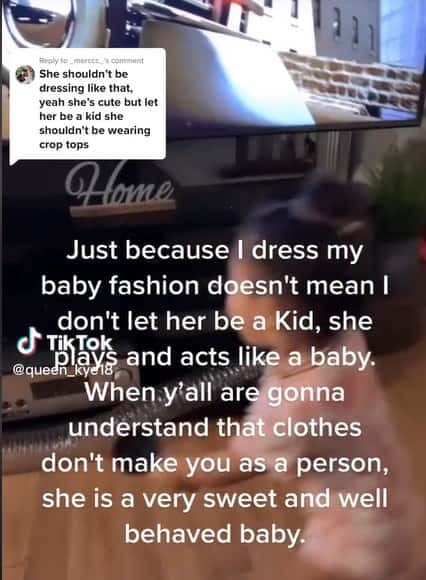 The mother then shared footage of her daughter pushing around a toy trolley (QueenKye/Reddit)