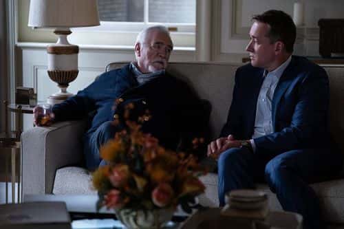 Brian Cox and Matthew Macfadyen in a still from 'Succession' Season 4 (HBO)