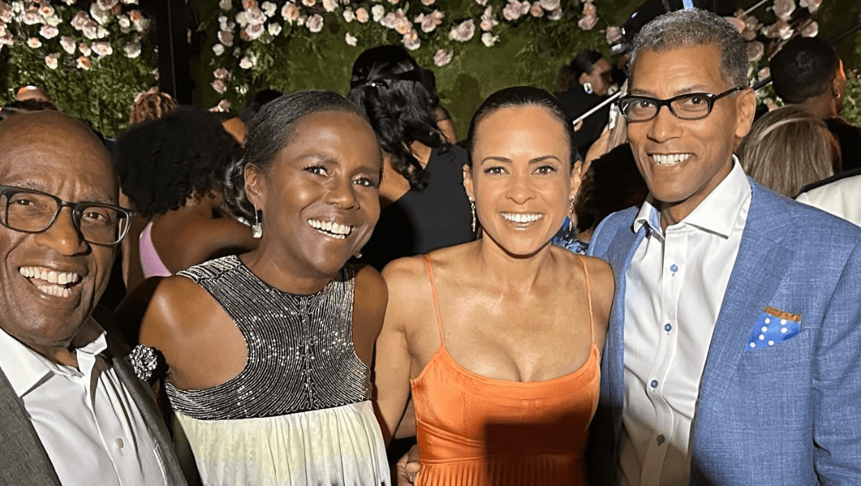 Al Roker and Deborah Robert pose with friends Linsey Davis and Paul Roberts (@debrobertsabc/Instagram)