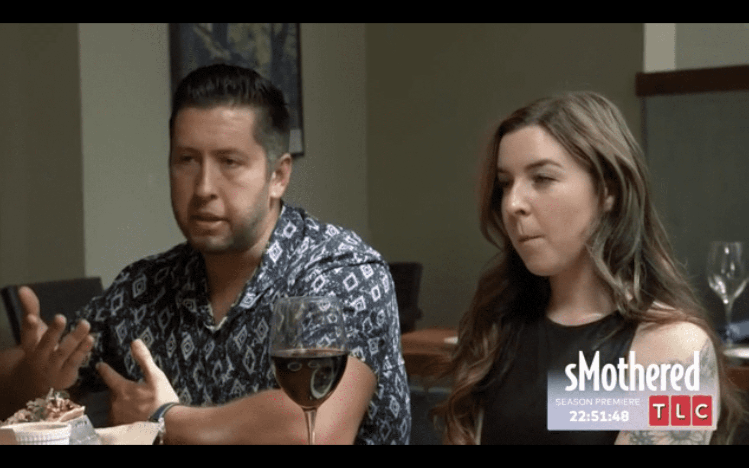 Matt and Brittany during the lunch date on 'I Love A Mama's Boy' (TLC)