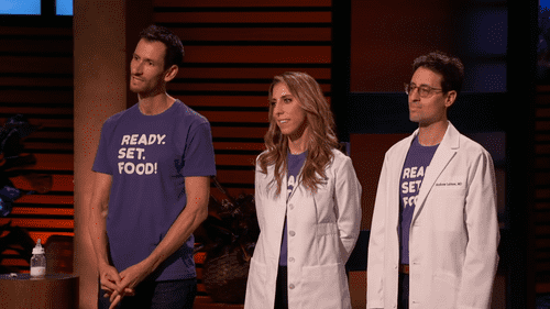 Daniel Zakowski, Dr. Katie Marks-Cogan, and Dr. Andy Leitner of Ready, Set, Food! on 'Shark Tank' Season 11 (ABC)
