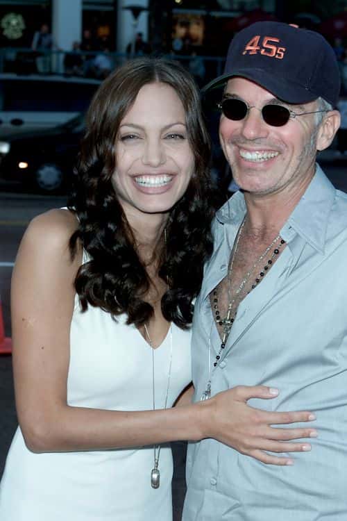 Cast member Angelina Jolie and husband Billy Bob Thornton at the 'Original Sin' premiere held at DGA Theater in Los Angeles, CA., Tues., July 31, 2001.  (photo by Kevin Winter/Getty Images)