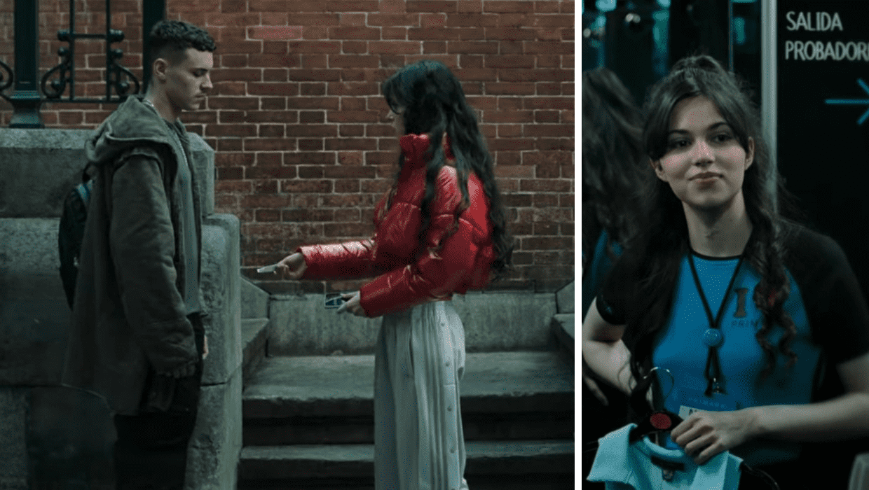Sergio's admirer Marta, handing him his sister Noa's number in Netflix miniseries 'Muted' (Netflix)