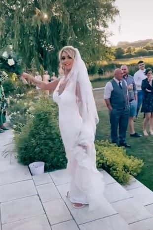 The bride pretending to throw her bouquet (chloerobinson1993)