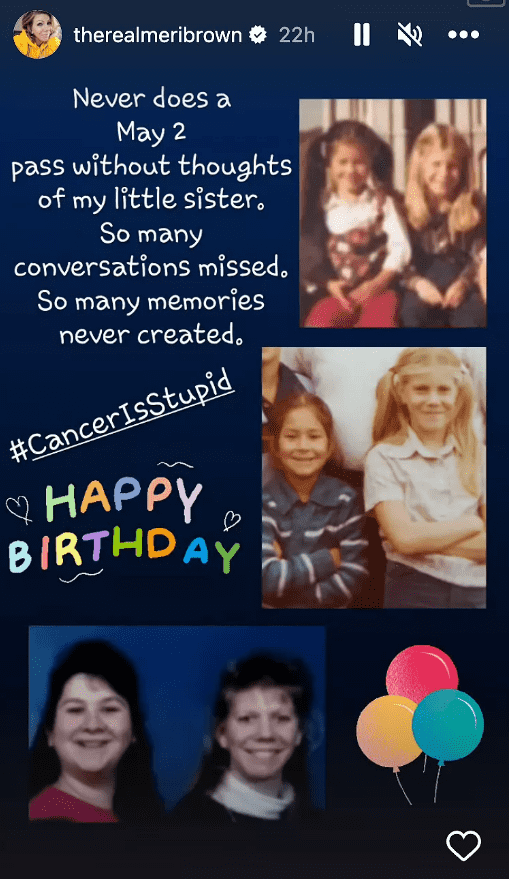 Meri Brown shares emotional update about sister, Teresa Kuntz (Instagram/@therealmeribrown)