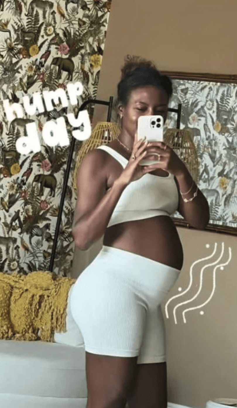 Janai Norman shared a photo of her baby bump on her Instagram story a while ago (@janai.norman/Instagram)