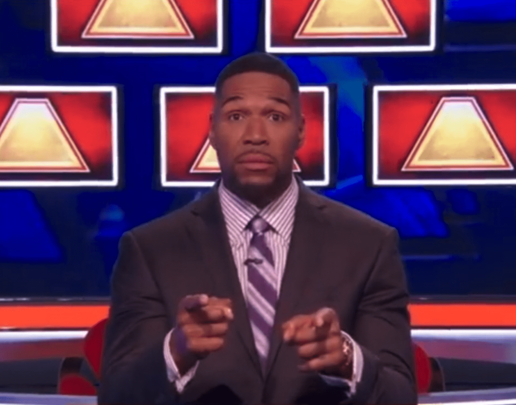 'Pyramid' fans aren't happy with 'GMA' star Michael Strahan for handing out freebies to contestants on the show (@michaelstrahan/Instagram)