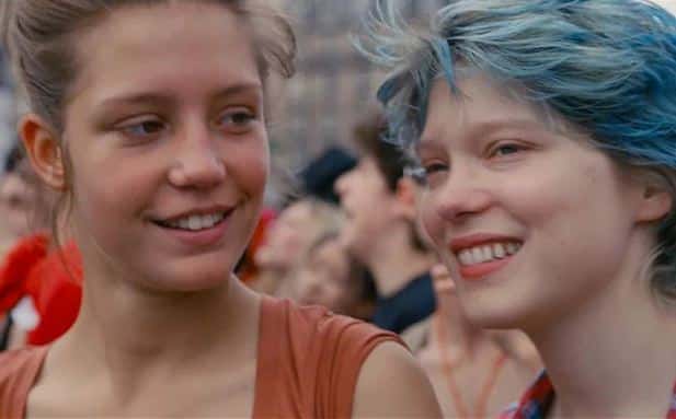 Adèle Exarchopoulos (Adele) and Lea Seydoux (Emma) in 'Blue is the Warmest Colour' (Vertigo Films)