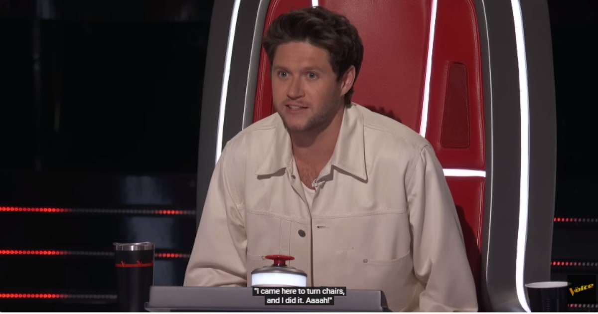 Niall Horan had little criticism about Dylan Carter's Blind Audition on 'The Voice' Season 24 (YouTube/TheVoice)