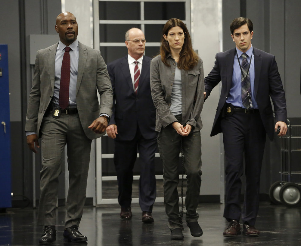 Morris Chestnut, John Finn, and Jennifer Carpenter in 'The Enemy Within'. (Source: IMDB)