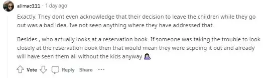 A user slammed the parents (Reddit/ alimac11)