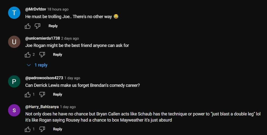 Fans react to Rogan and Callen's discussion (PullThatUpJamie/YouTube)