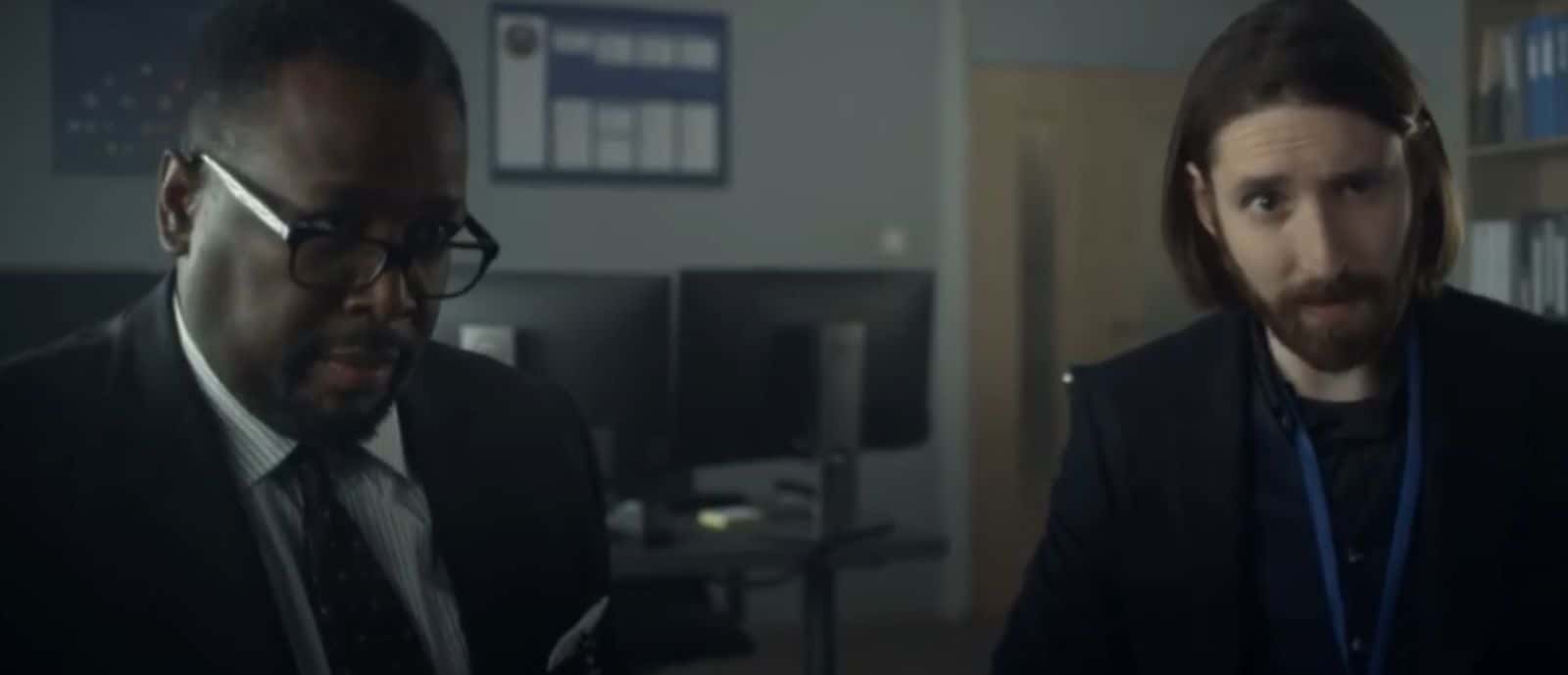 A still from 'Jack Ryan' Season 4 starring Wendell Pierce as James Greer and Adam Bernett as Patrick Klinghoffer (Prime Video)