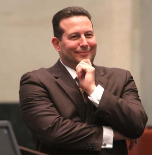 Defense attorney Jose Baez smiles at the end of the Casey Anthony trial after his client was found not guilty of murder charges at the Orange County Courthouse on July 5, 2011 in Orlando, Florida. Casey Anthony had been accused of murdering her two-year-old daughter Caylee in 2008 and was found not guilty of manslaughter in the first degree.