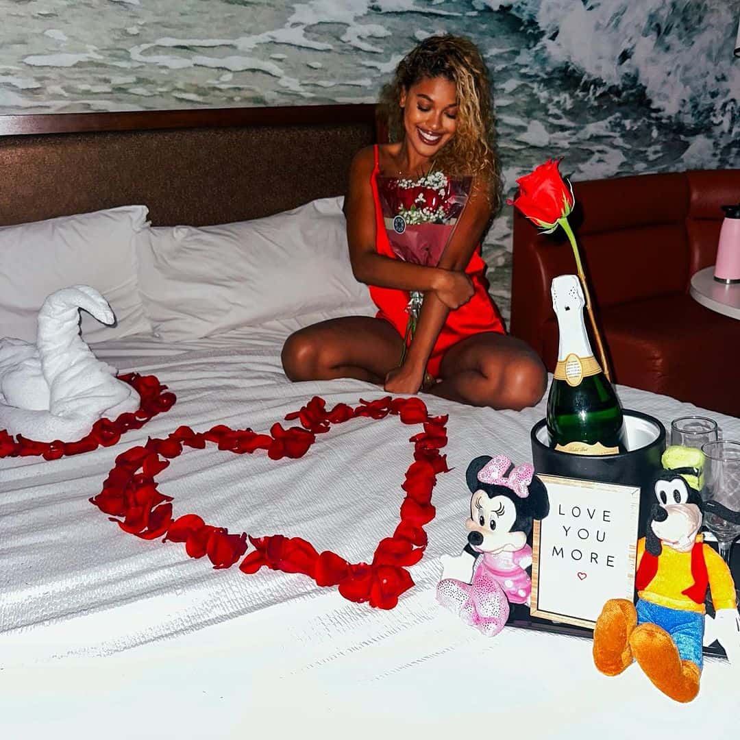 'Love Island USA' star Hannah Wright on date night (Instagram/@marcoadonatelli)