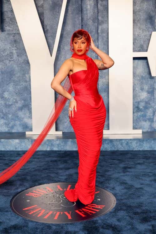 Cardi B attends the 2023 Vanity Fair Oscar Party Hosted By Radhika Jones at Wallis Annenberg Center for the Performing Arts on March 12, 2023 in Beverly Hills, California.