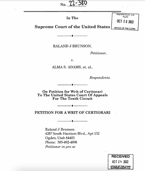 Brunson v Alma s Adams et. al. (supremecourt.gov)