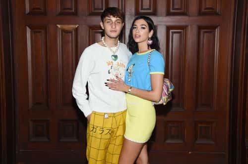 Anwar Hadid and Dua Lipa attend the Marc Jacobs Spring 2020 Runway Show at Park Avenue Armory on September 11, 2019 in New York City.