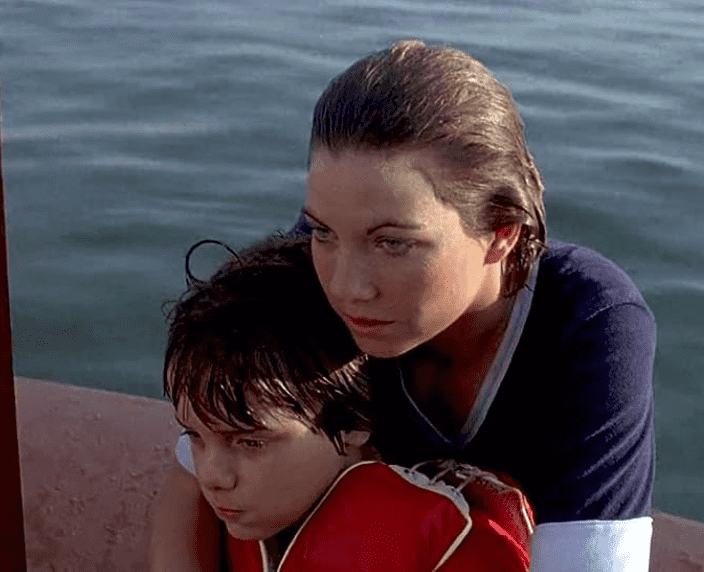 Marc Gilpin and Martha Swatek in Jaws 2 (1978) (IMDB)