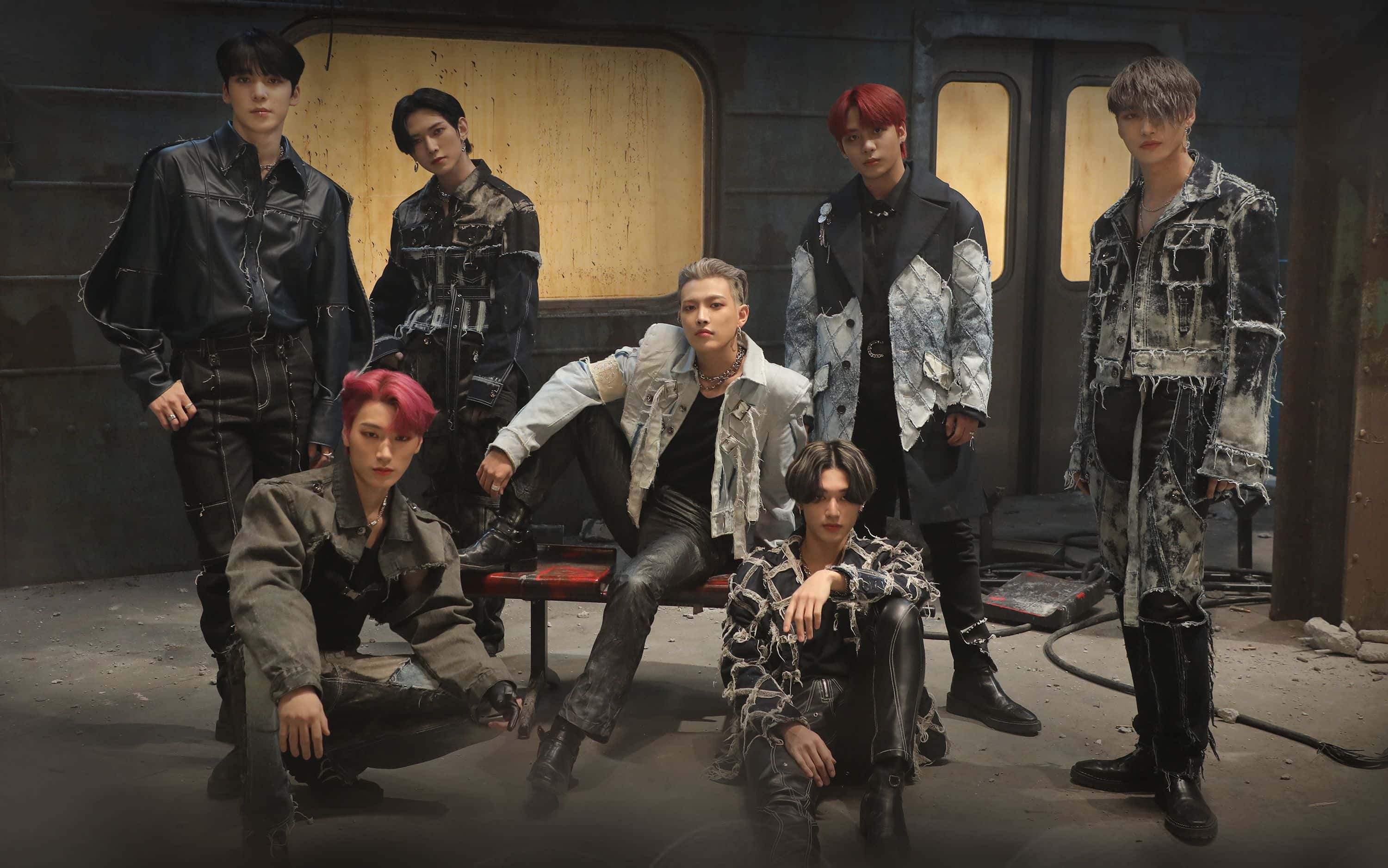 Ateez's 'Fireworks' outfits were inspired by British punk fashion (@ATEEZofficial/Twitter)