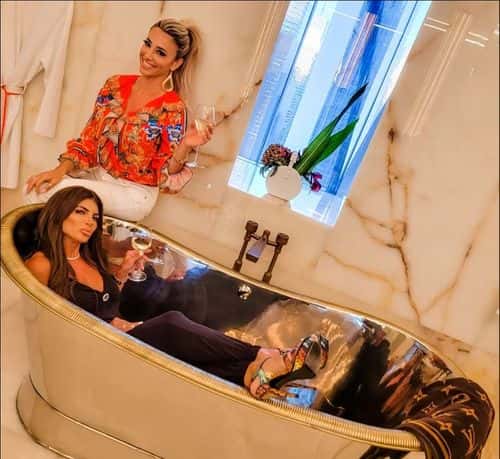 The new 'RHONJ' housewife Danielle Cabral with Bravo veteran Teresa Giudice (Instagram/@daniellecabralofficial)