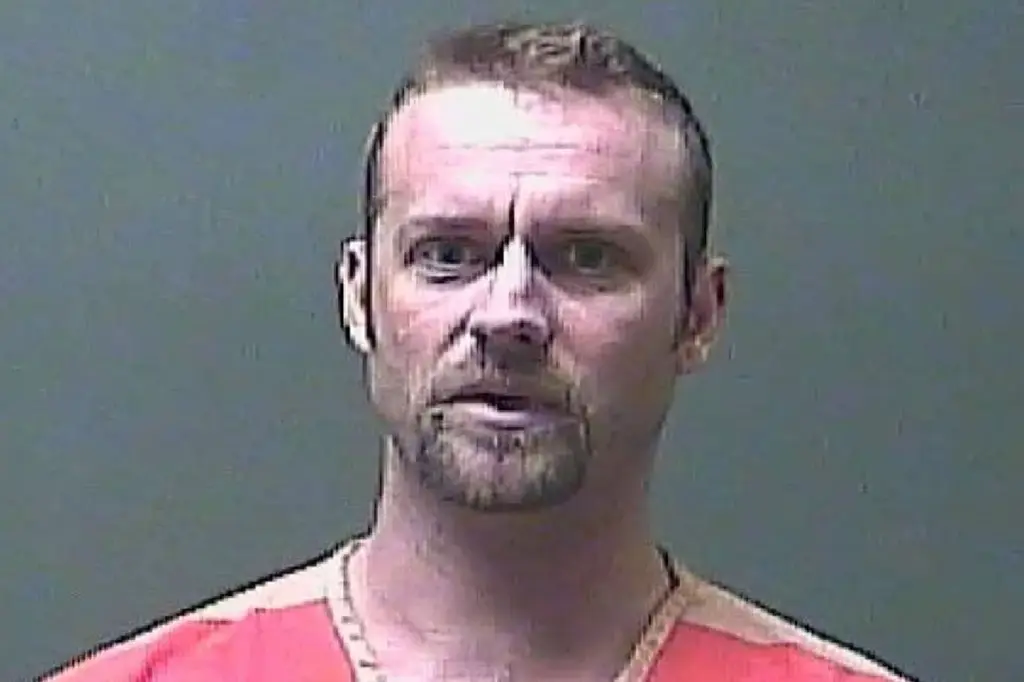 Mitchell Taebel, 36, was arrested on June 2 for threatening Taylor Swift and showing up to her Nashville home (La Porte County Sheriff's Office)
