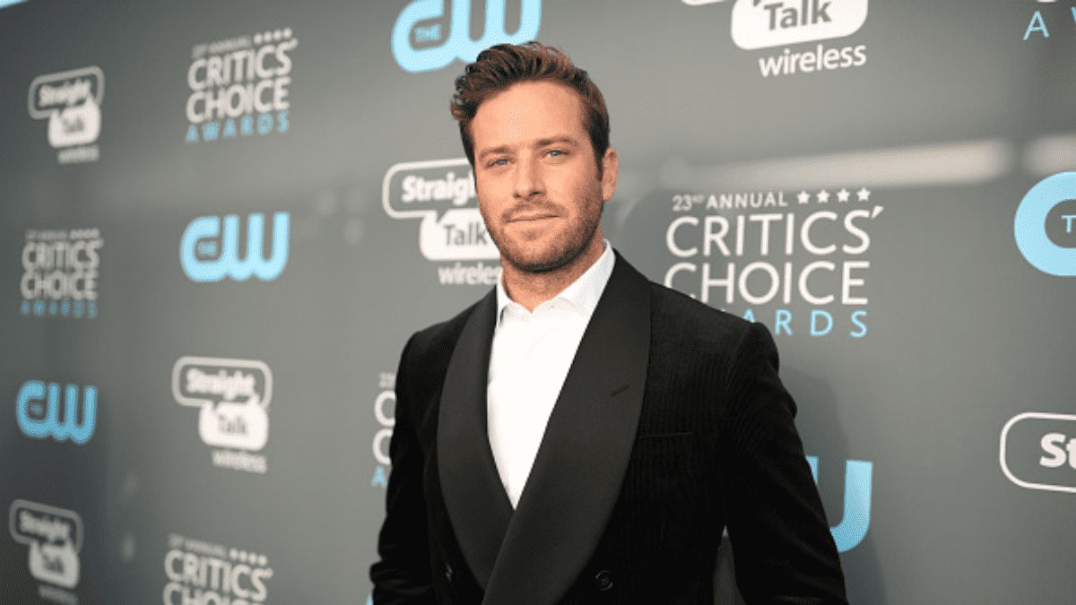 A flyer went viral showing Armie Hammer as a concierge employed at Morritt’s Resort in Grand Cayman (Photo by Christopher Polk/Getty Images