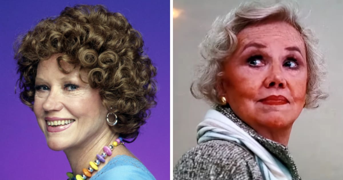 Audra Lindley in Three's Company (1976) and  the actress in Spellbinder (1988) pt 1 (American Broadcasting Companies, Inc., screenshot/Youtube)