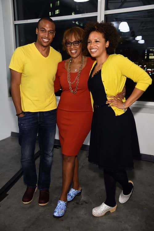 (L-R) William Bumpus, Gayle King and Kirby Bumpus attend the O Magazine surprise celebration for Gayle King's 60th birthday on December 16, 2014 in New York City.