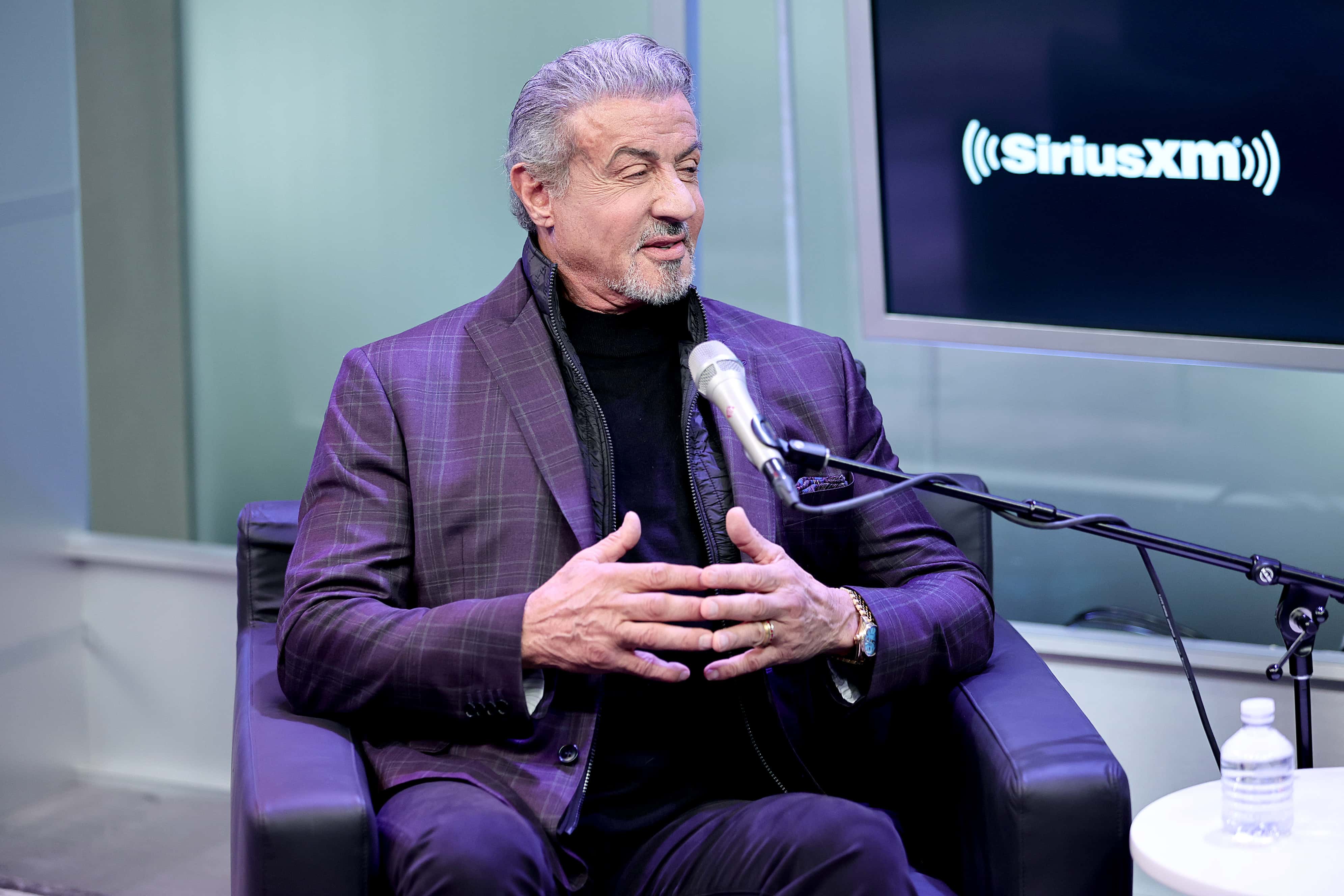 Sylvester Stallone visits SiriusXM at SiriusXM Studios on November 11, 2022, in New York City. (Photo by Jamie McCarthy/Getty Images)