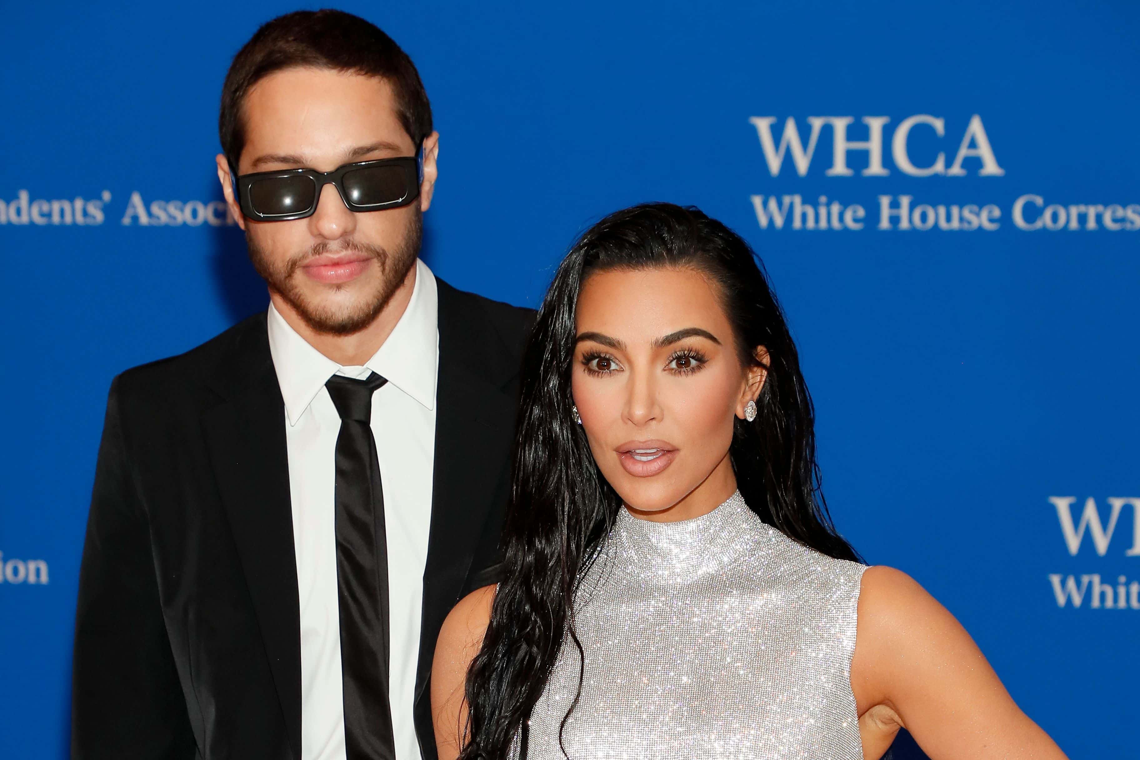 Pete Davidson and Kim Kardashian attend the 2022 White House Correspondents' Association Dinner at Washington Hilton on April 30, 2022 in Washington, DC.