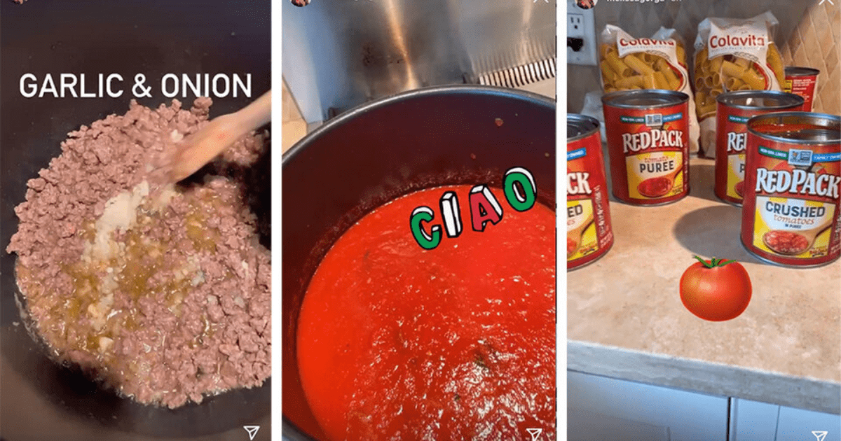 Antonia Gorga's final meal at home before moving to college (Instagram/melissagorga)