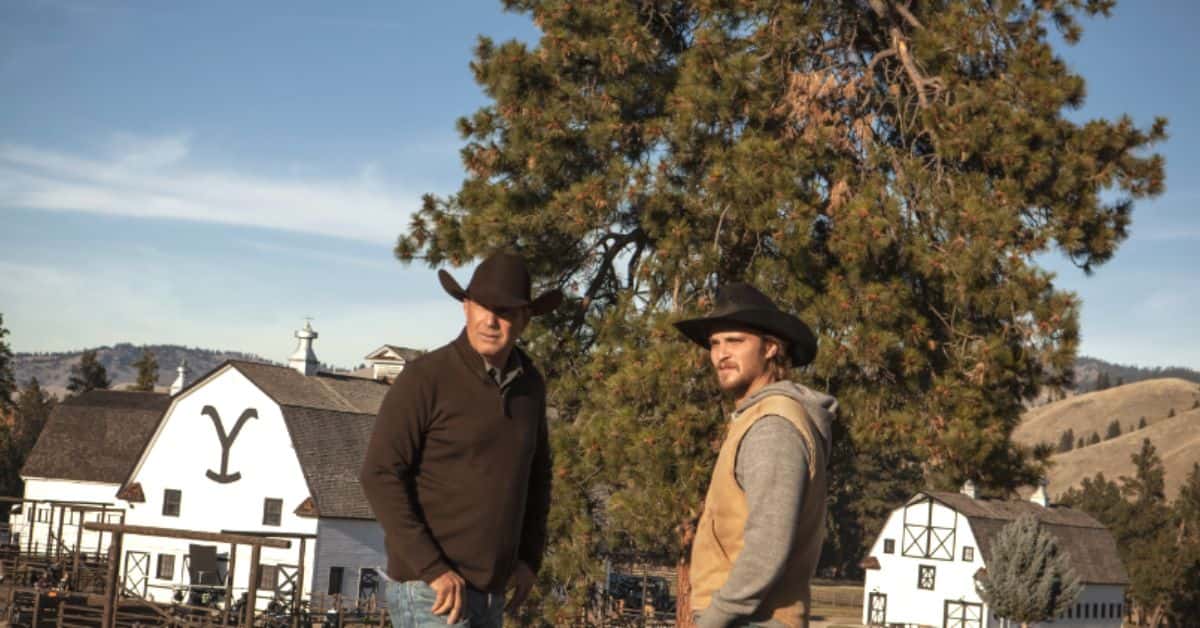 Kevin Costner and Luke Grimes in Yellowstone (IMDb)