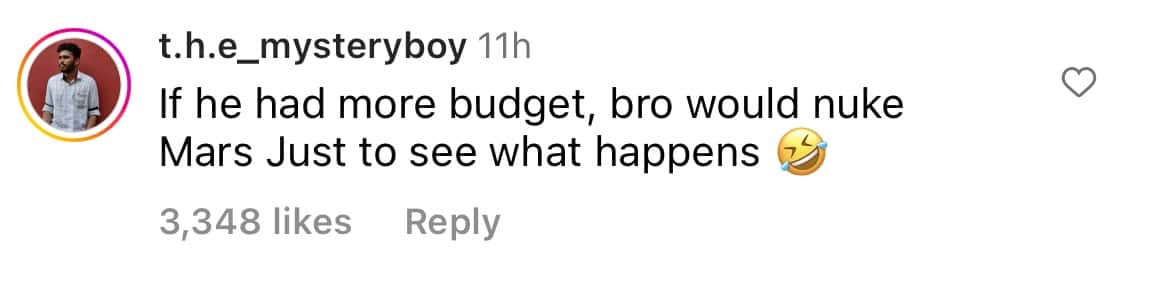 Comment section from MrBeast's video (MrBeast/Instagram) 