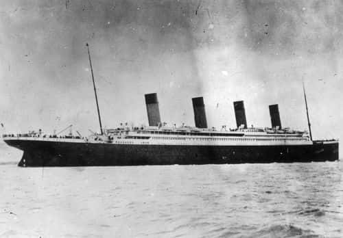 1912:  The ill-fated White Star liner RMS Titanic, which struck an iceberg and sank on her maiden vo