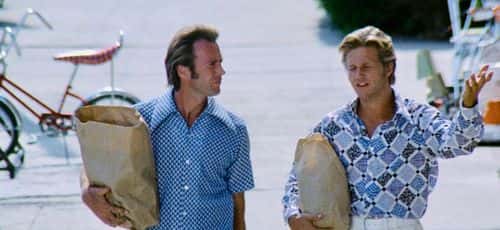 Jeff Bridges (Lightfoot) and Clint Eastwood (Thunderbolt) in 'Thunderbolt and Lifghtfoot' (United Artists)