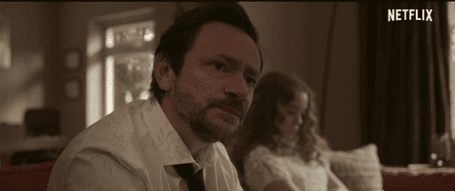 Justin Salinger as Ian and Maria Almeida as Mary in Netflix's 'The Strays' (YouTube/ Netflix)