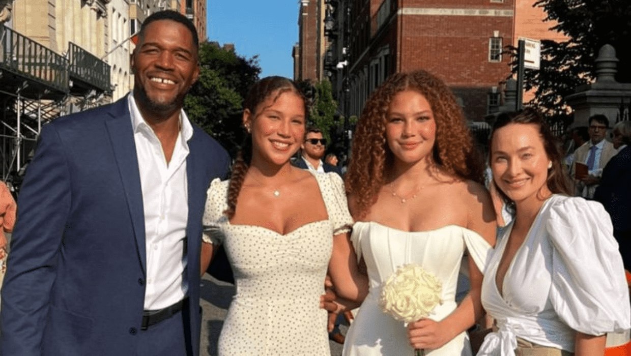 'GMA' host Michael Strahan received sweet Father's Day tribute from her twin daughters, Sophia and Isabella (@sophiastrahan/Instagram)