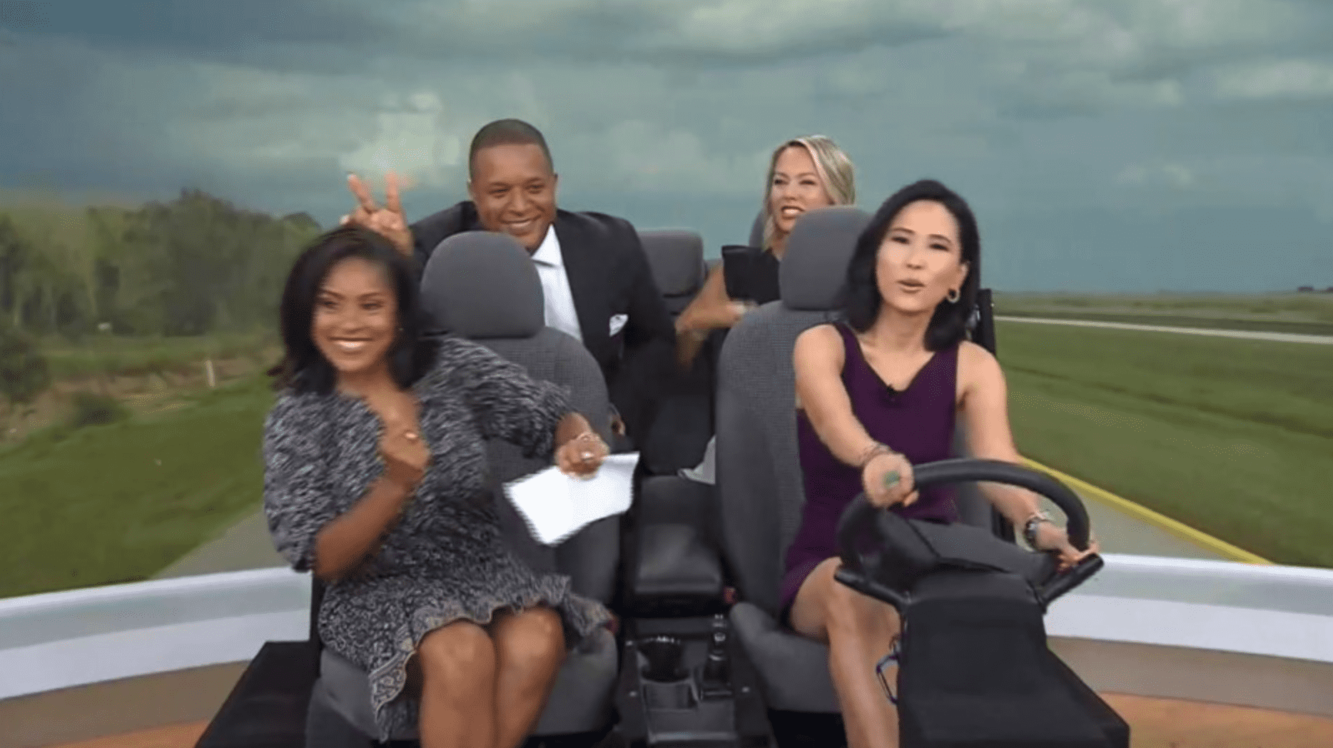 Dylan Dreyer 'smacked' Craig Melvin after he gave 'bunny ears' to Sheinelle Jones during a segment (NBC)