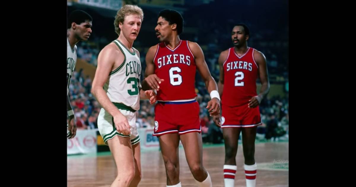 Larry Bird is taller than Julius Erving (SQUADawkins/ YouTube)
