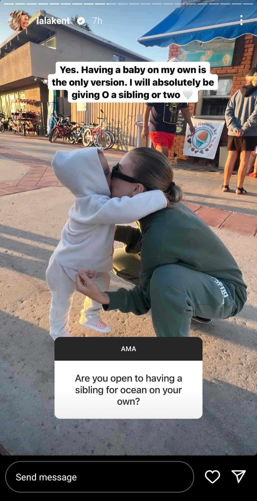 'Vanderpump Rules' star Lala Kent sharing photo with Ocean on social media (Instagram/@lalakent)