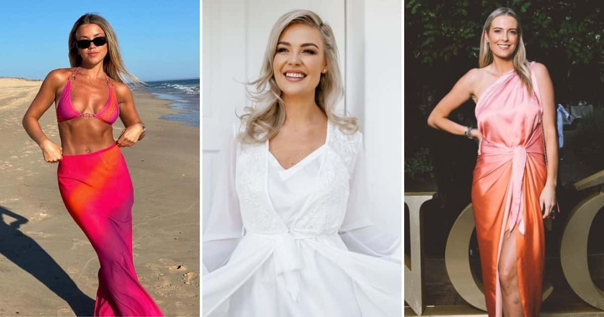 Beth Dolling (L) and Joanna Cooper are among the hottest rugby WAGs at the World Cup 2023 (@hollieshearer, @minevanniekerk, @hannahlaity/Instagram)