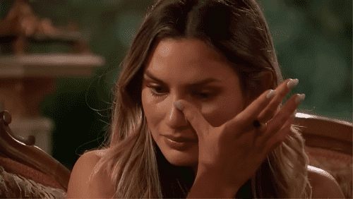 'The Bachelor' Season 27 star Katherine Izzo crying on a date with Zach Shallcross (ABC)