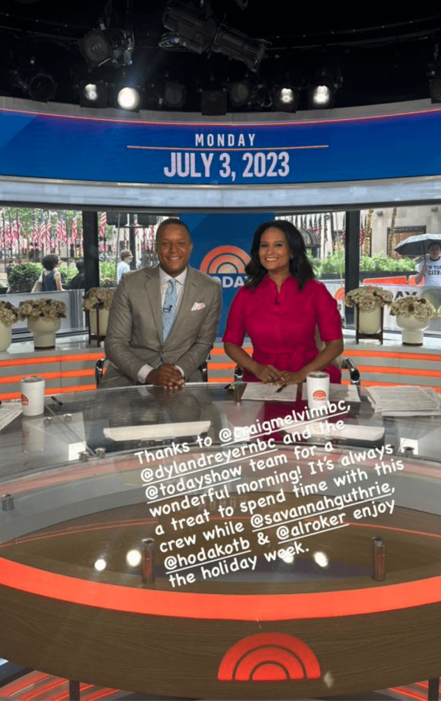 Kristen Welker thanked the 'Today' team for a 'wonderful morning' show (@KristenWelker/Instagram)